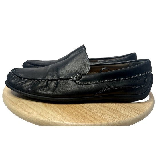 ECCO Mens Classic Moc 2.0 Loafers Moccasins Black Leather Size‎ 48/13 - Picture 1 of 7